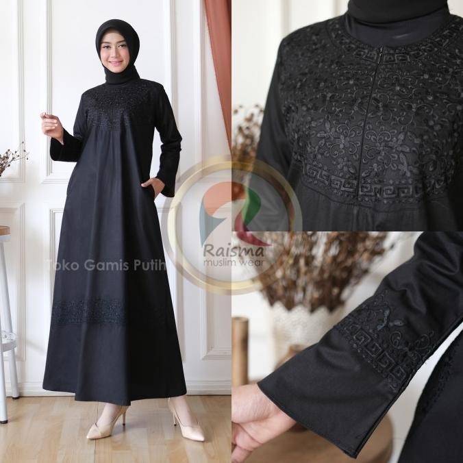 Baju Gamis Hitam / Gamis HItam Polos / Gamis Hitam Katun