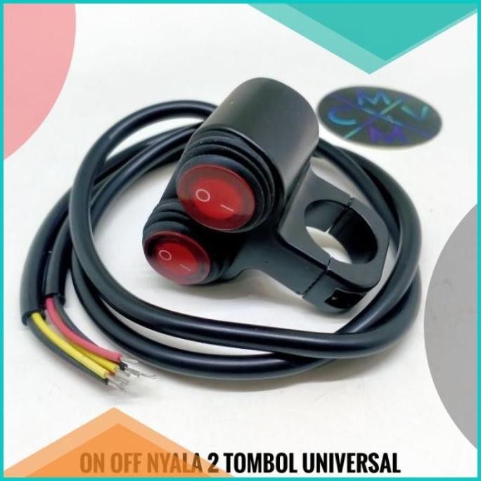 Saklar on off nyala 2 tombol universal variasi motor 16novz3 last stok