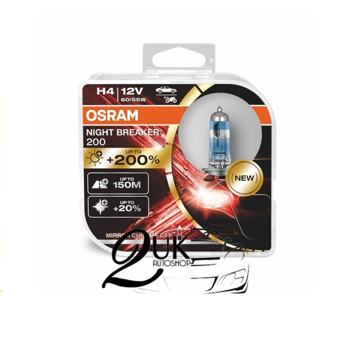 LAMPU MOBIL OSRAM NBR / NBL / NL / NB200 NIGHTBREAKER 200 H4