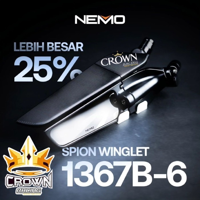 Spion Winglet Nemo Cembung Aluminium Besar XMAX Nmax Aerox PCX ADV