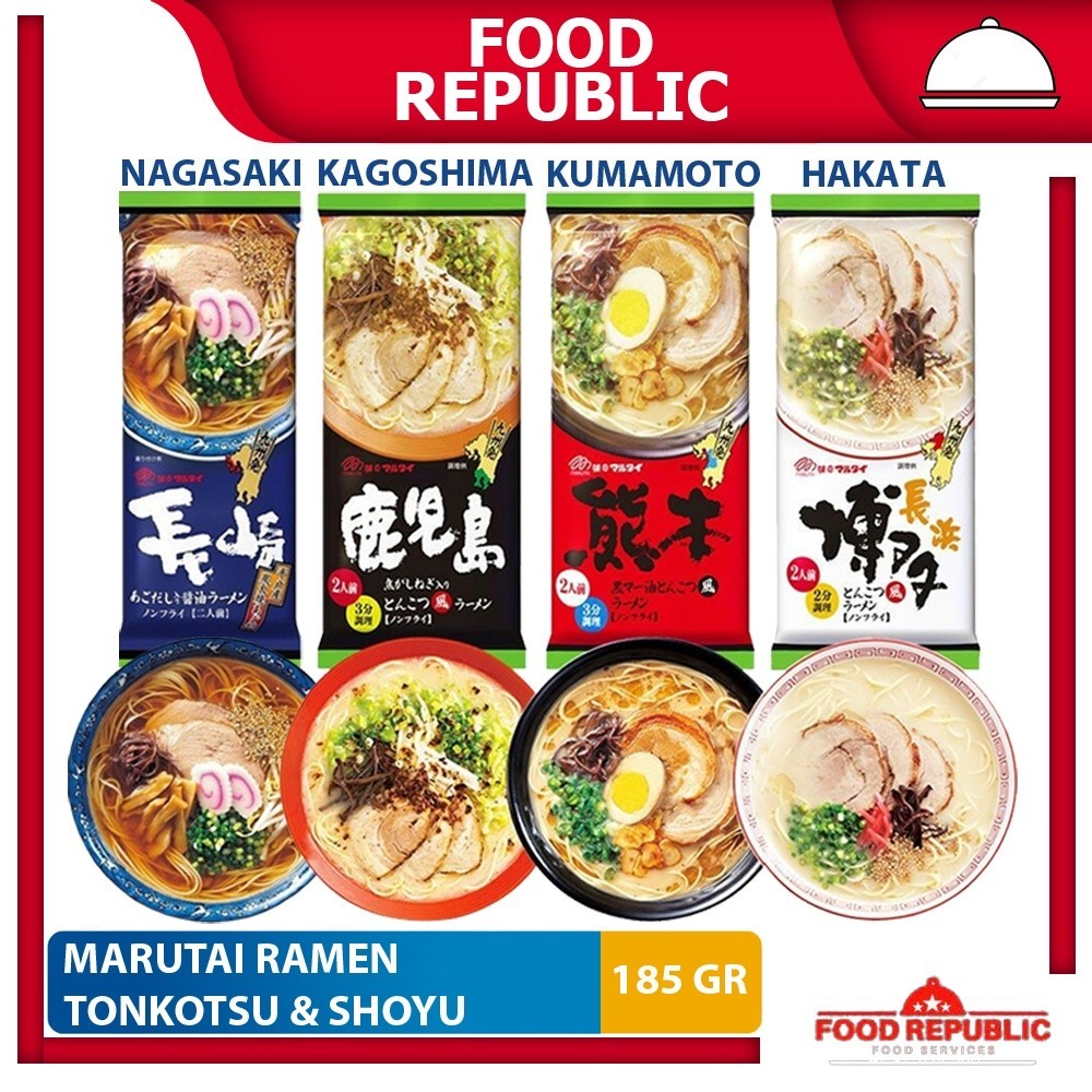

Marutai Tonkotsu Ramen Isi 2 Pc Shoyu Kumamoto Nagasaki Jepang