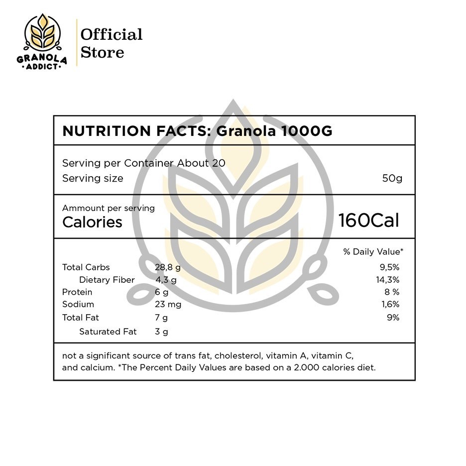 

Granola Addict - Pandan Wangi 1000G / 1Kg