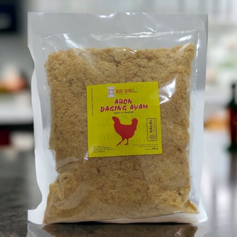 

Abon Daging Ayam/Sapi 500Gr Sie Sin Brand Halal Dan Ekonos Kualitas Bakery