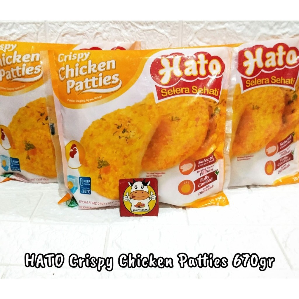

HATO CRISPY CHICKEN PATTIES 670FR-FROZEN FOOD-BRONTZ JOGJA