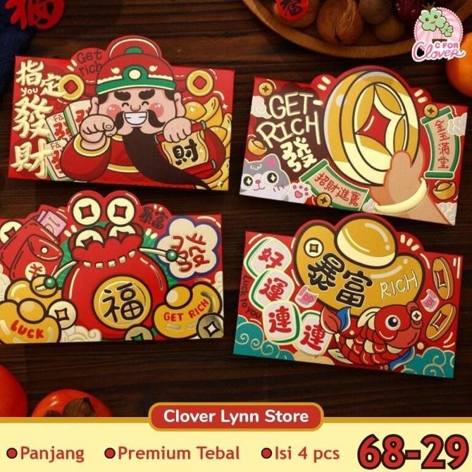 

Terlaris Angpao Premium 3D Panjang Isi 4 Dragon Imlek Sincia Angpau Shio Naga Imlek Tahun Baru Hongbao Hong Bao Amplop Merah Murah Grosir Tebal Big Sale