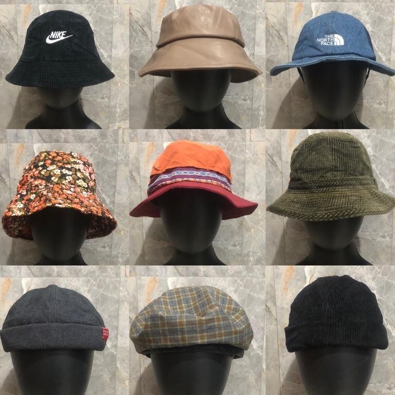 Termurah Topi Thrift Fedora Bucket Hat Branded Second Preloved Fedora Dan Minnie Hat Murah