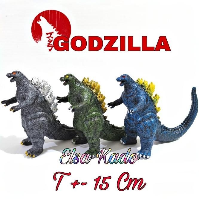 Figure Godzilla Karet Vinyl Medium Size Mainan Ultraman Kaiju Monster | Tesani