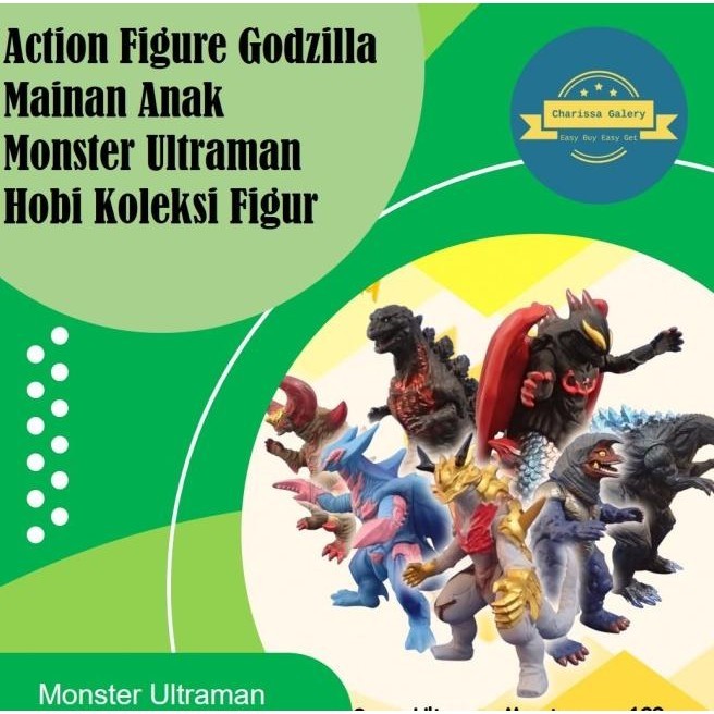 Mainan Action Figure Godzilla Monsterserve Anak Laki Ultraman Miniatur | Tesani