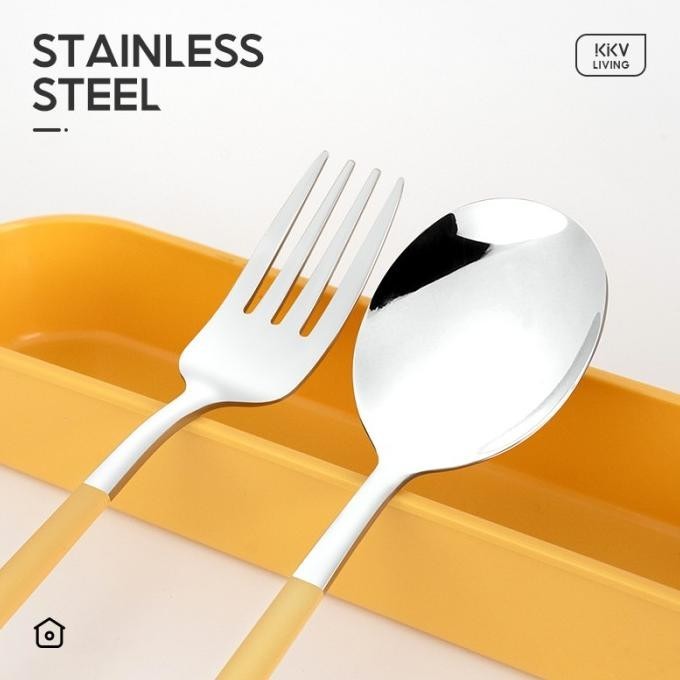 Kkv Alba Sol Set Peralatan Makan Dengan Kotak Tempat Sendok Garpu | Barnabe
