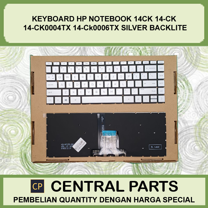 Keyboard HP Notebook 14ck 14-Ck 14-Ck0004tx Silver Backlite