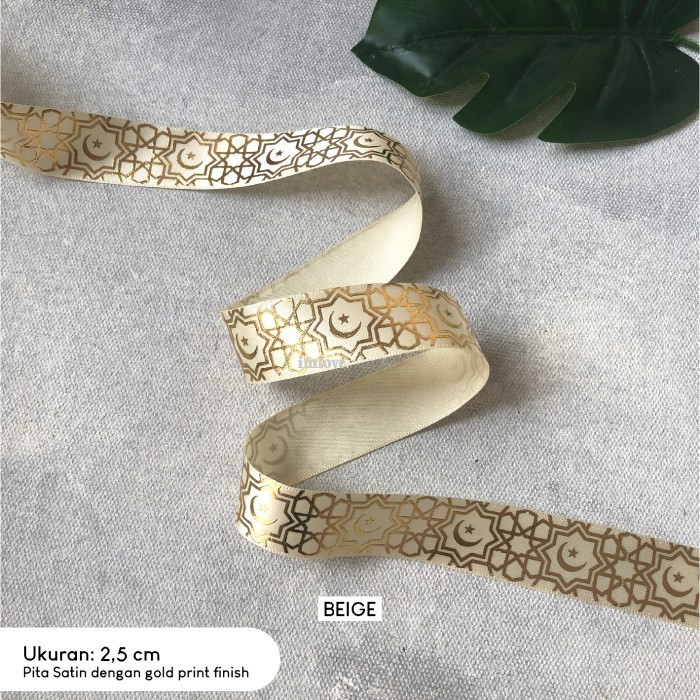 

Pita Idul Fitri Emboss Emas Satin Gift Decoration R-Em3 011