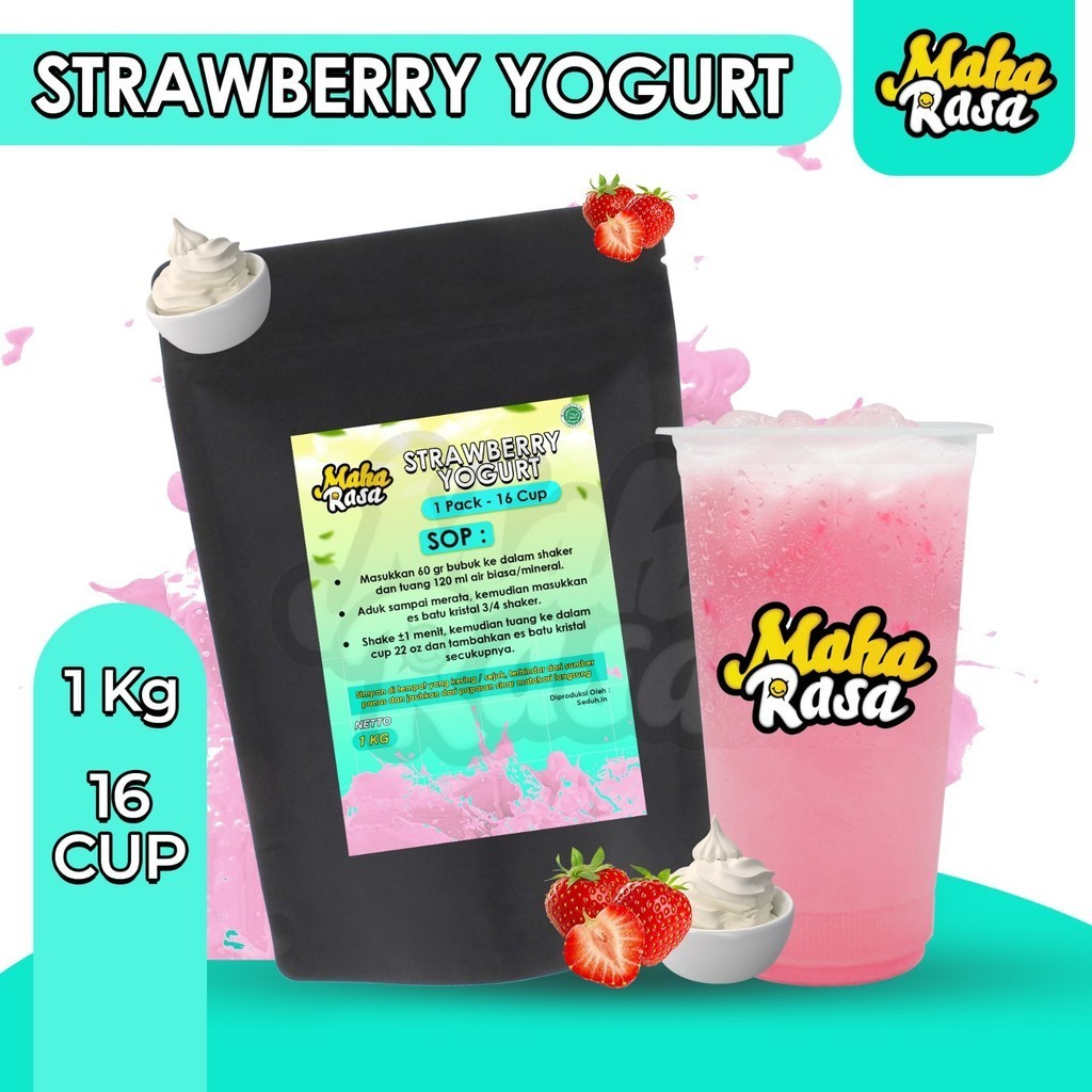 

MAHA RASA - Strawberry Yogurt Bubuk Minuman Instan (1 KG)