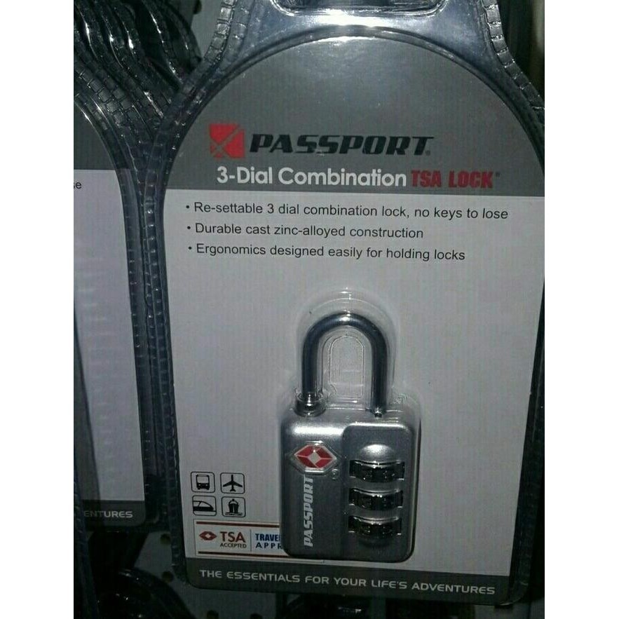 PASSPORT GEMBOK KOPER TSA
