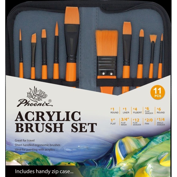 

Terlaris Phoenix Acrylic Brush/Kuas Set Cwbpas01 Promo Terbaru