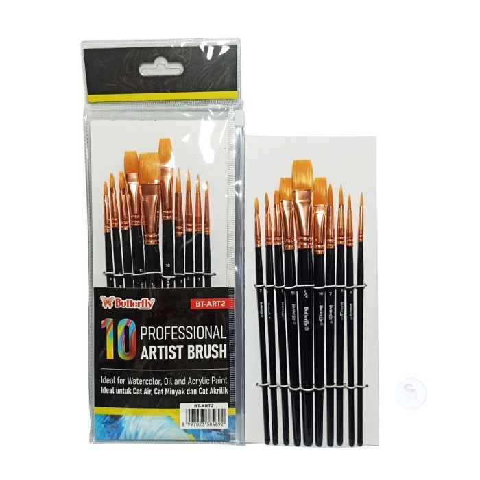 

Terlaris Butterfly - Paint Brush Kuas Lukis Car Minyak Bt-Art2 Set Promo Terbaru