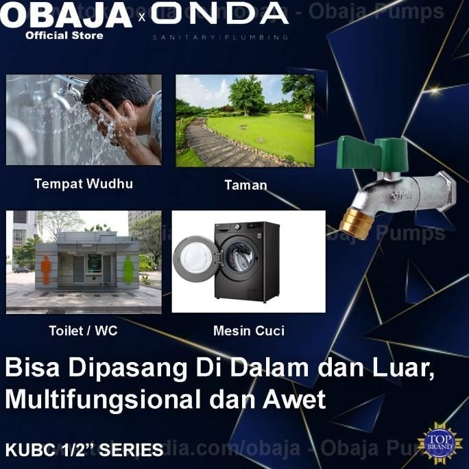 Discount Today Onda Kran Air Tembok Premium KUBC 1/2" / Kran Tembok KUBC 1/2" Onda