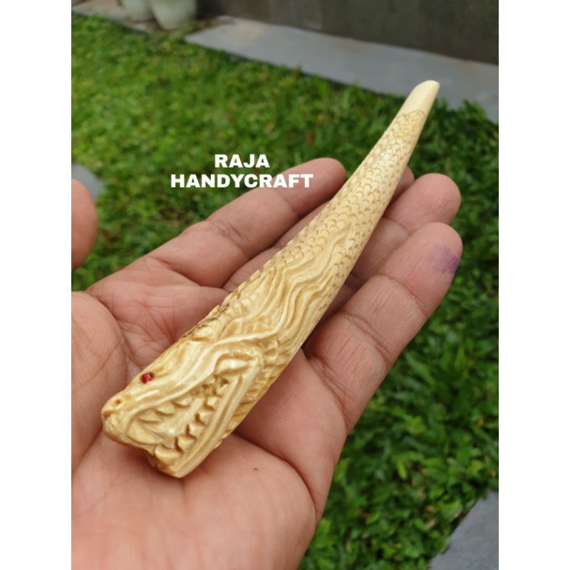 TERLARIS  Once Pipa Rokok Kayu Bertuah KEMUNING GADING model Ukir kualitas Premium 100 % asli