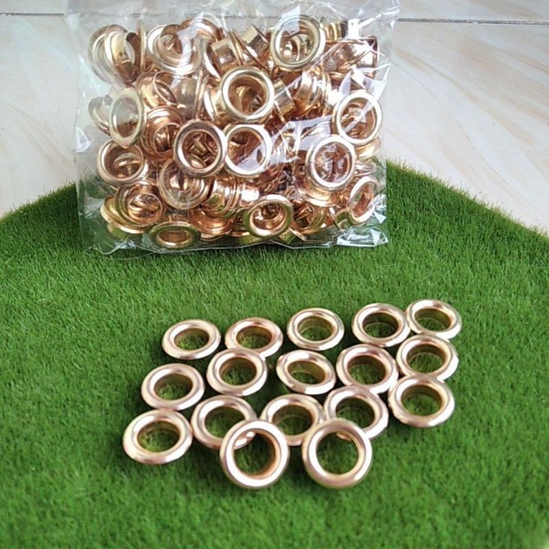 TERLARIS  ring pipa rokok warna gold..kuning emas isi 100 pc TERBARU