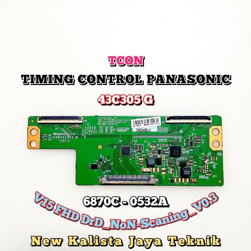 TCON PANASONIC TH-43C305G ORIGINAL 6870C-0532A V15 FHD VER 0.3 TIKON 43C305 TICON 43C305G TCON TV PA