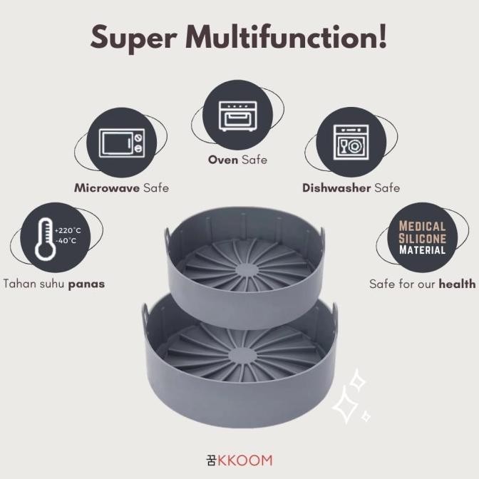 Air Fryer Silicone Pot/Wadah Silikon Air Fryer/Air Fryer Basket