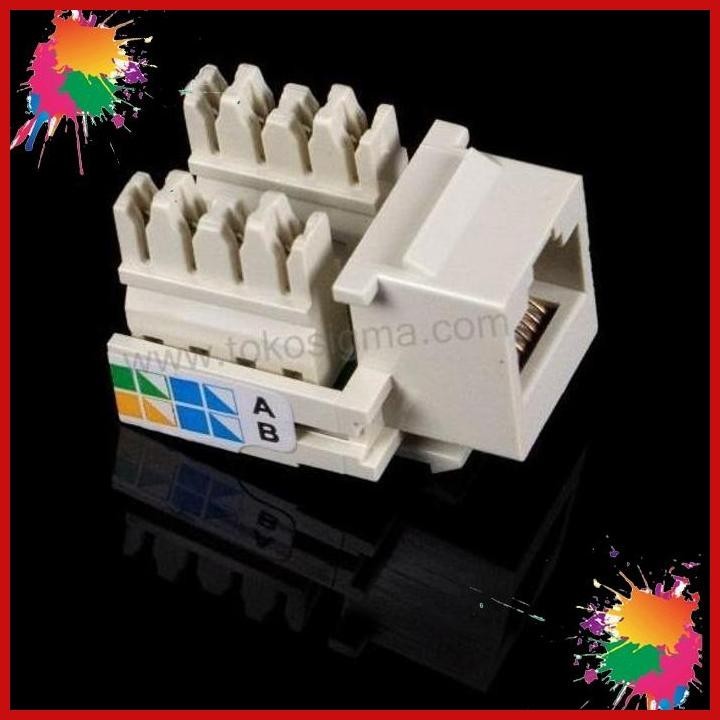 (TOP) JEK LUBANG LAN TEMBOK DINDING RJ45 RJ-45 UTP CAT 5E FACEPLATE MODULAR