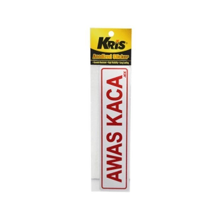 

Kris Stiker Awas Kaca Sticker Sign Label Anodized Best