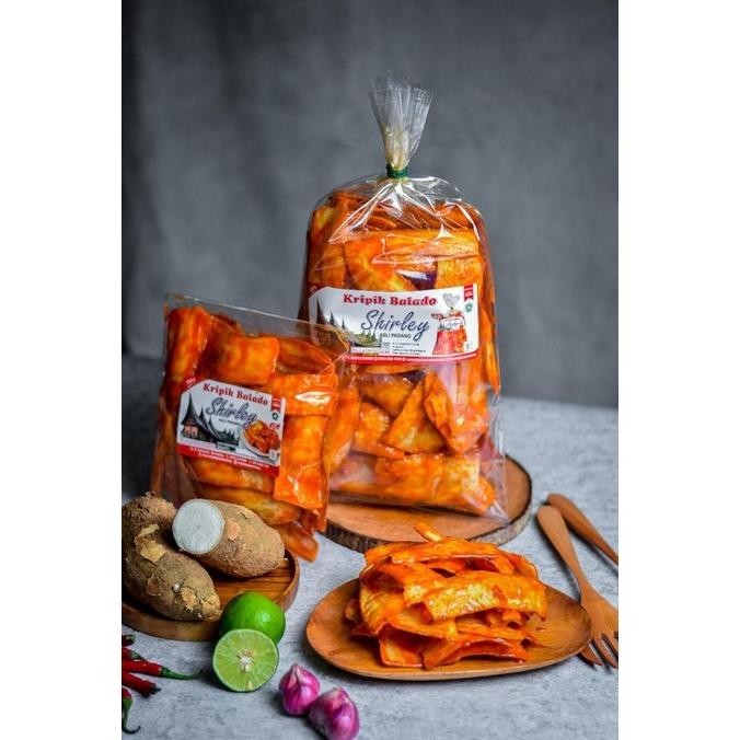 

Grosir keripik balado sanjay shirley asli padang 250g panjang