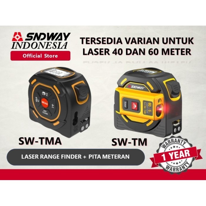 SNDWAY Laser Distance 60M TM60 Meteran Laser Dan Pita Meteran