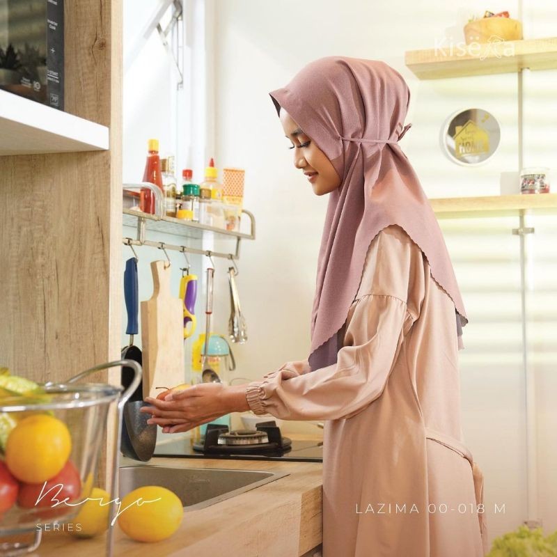 Kisera Kerudung Bergo Hijab 2 Warna, Jilbab Praktis Cantik "Lazima 00-018 M"