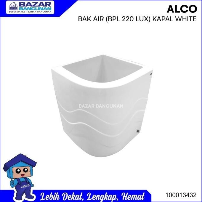Bak Air Mandi Sudut Alco Luxury Fiber Glass 220 Liter 220 Ltr White