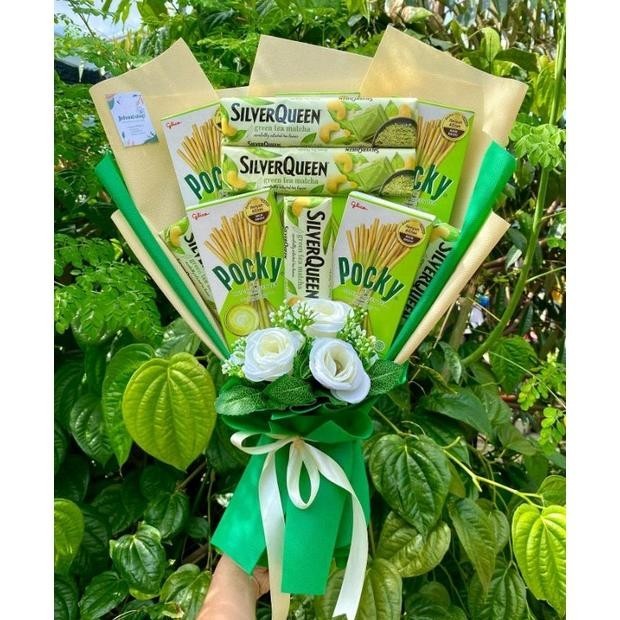 

PROMO MURAH BUKET SNACK PREMIUM SERBA HIJAU MATCHA SILVERQUEEN SPESIAL/paket/bingkisan Snack Ulang Tahun/Ultah/ Wisuda/Kado/Hadiah