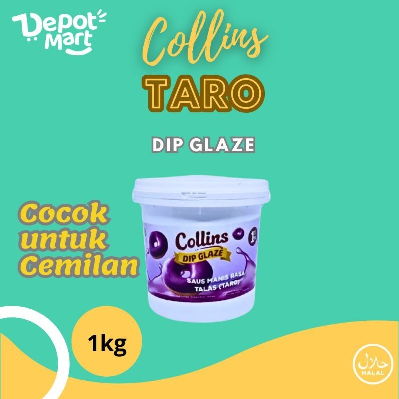 

Collins Dip Glaze Taro 1 KG - Collin Saus Manis Rasa Talas