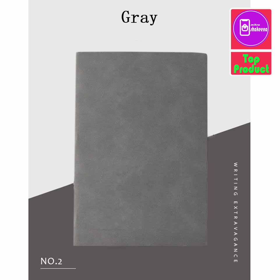 

SHMS Buku Catatan Jurnal Notebook Cover PU Leather A6 EUGY Gray