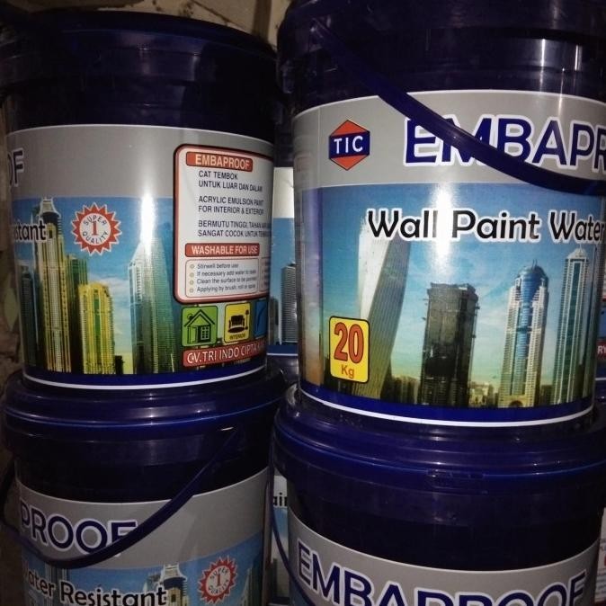 water paint resistant embaproof 20 kg cat tembok anti air