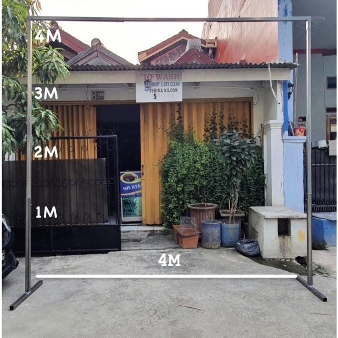 Tiang Backdrop / Tiang Dekorasi / Tiang Gawang Besi 4x4