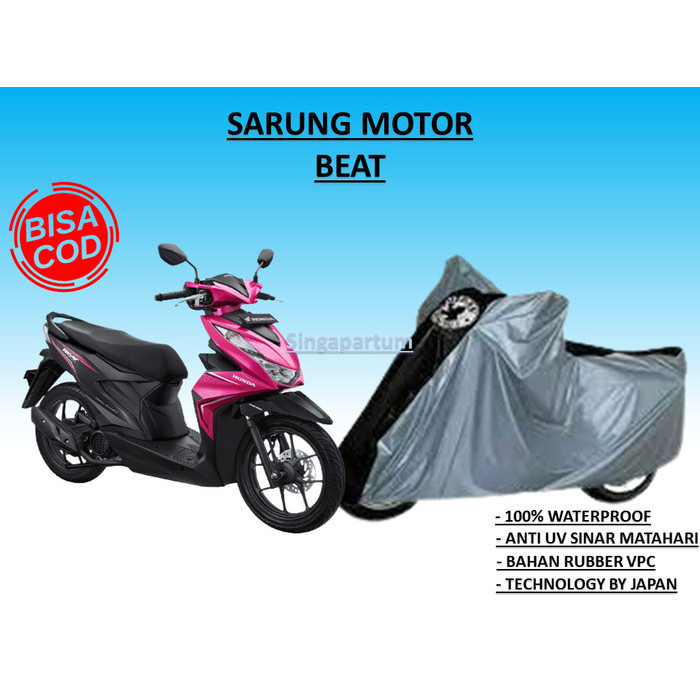 Body Cover Motor Beat Sarung Selimut Mantel Jas Hujan Motor Anti Air