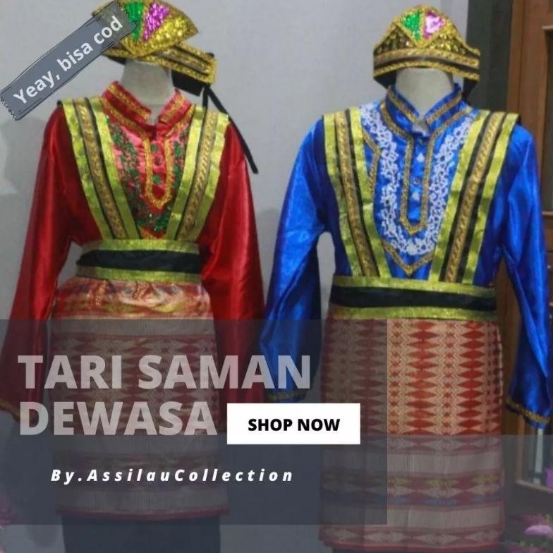 BJA Baju Adat Aceh Dewasa // Tari Saman Aceh (Pria/Wanita )