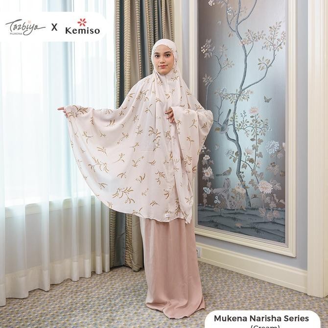 {POY} Mukena Tazbiya X Kemiso Narisha Mukena Sajadah/Mukena Dewasa/Rayon