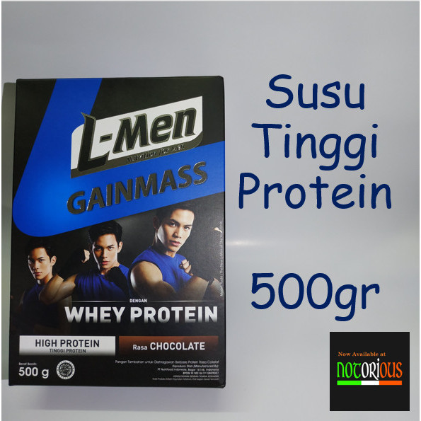 L-Men Gain Mass 500gr Lmen Gainmass Susu Whey Protein Suplemen Fitness