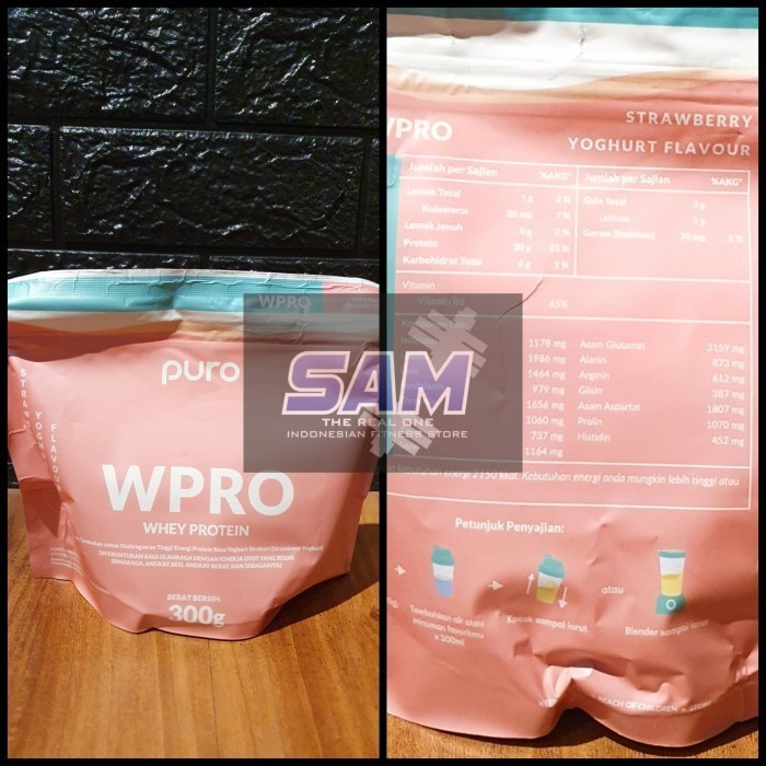 Suplemen Fitness PURO W Pro 300 gram Whey Protein Concentrate WPro