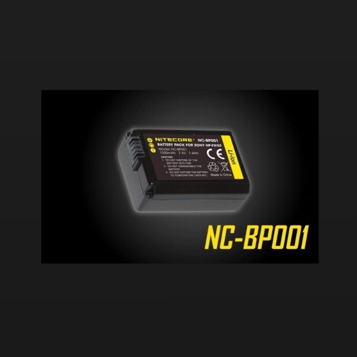 Nitecore Nc-Bp001 Camera Battery Compatible With Np-Fw50