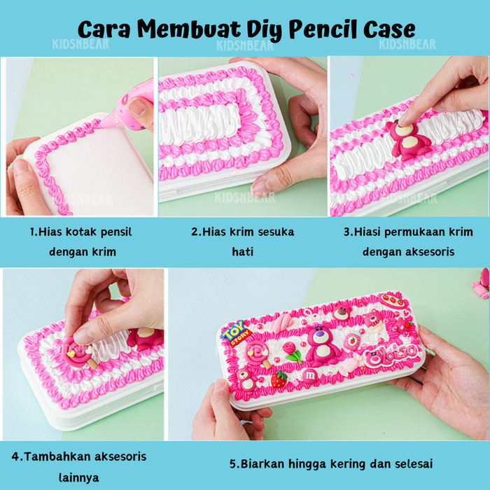 

KNB Diy Pencil case menghias kotak pensil 3D Kyutocream Deco Cream Kit -fo3