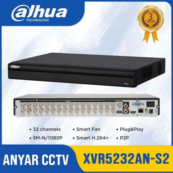 DAHUA XVR5232AN-S2 / XVR DAHUA 32CHANNEL SUPPORT 5MP LITE