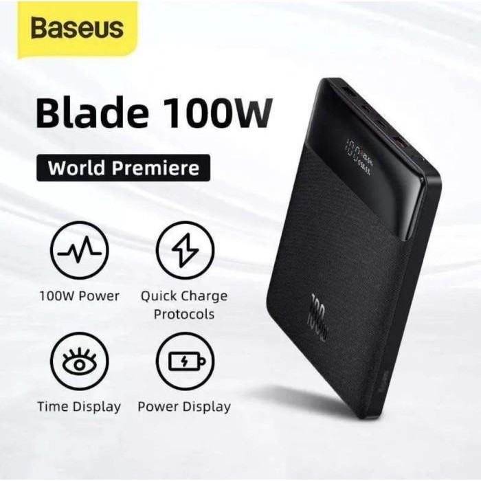 Baseus Blade 20000 Mah Fast Charging Power Bank Qc Type C Pd 100W