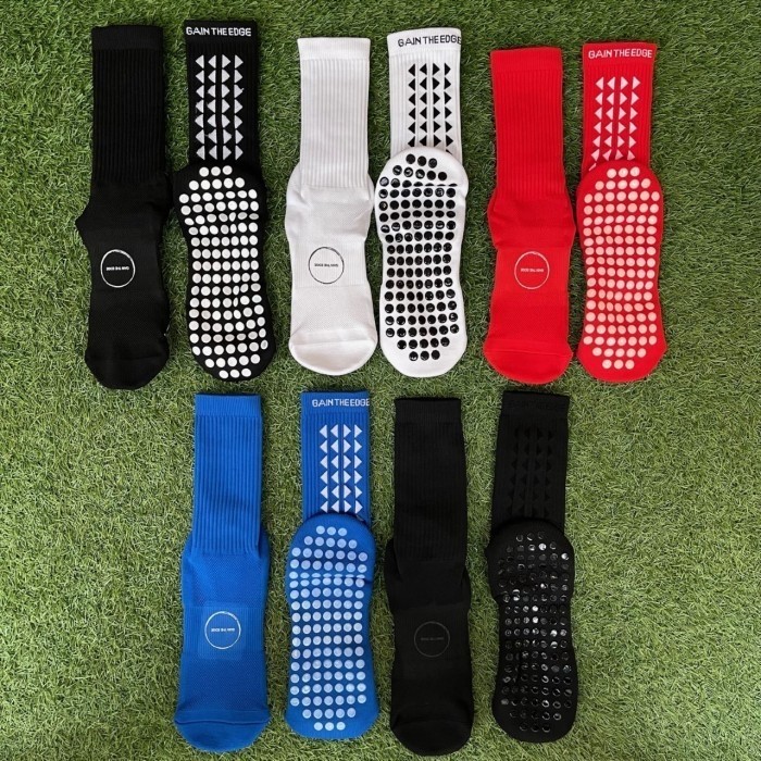 READY Kaos Kaki Anti Slip Gain The Edge Official Grip Socks Mid Calf