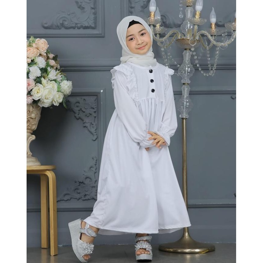 Terbaik Gamis Maryam - Gamis Dres Anak Warna Putih Pakaian Muslim Manasik Haji Pengiriman Cepat