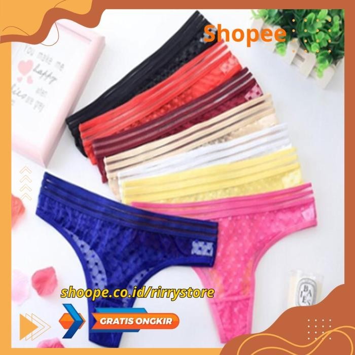 CELANA G  STRING SEXY TRANSPARANT GS 3313 SA2 - CELANA G  STRING SEXY TRANSPARANT PRODUK BAHAN BERKU