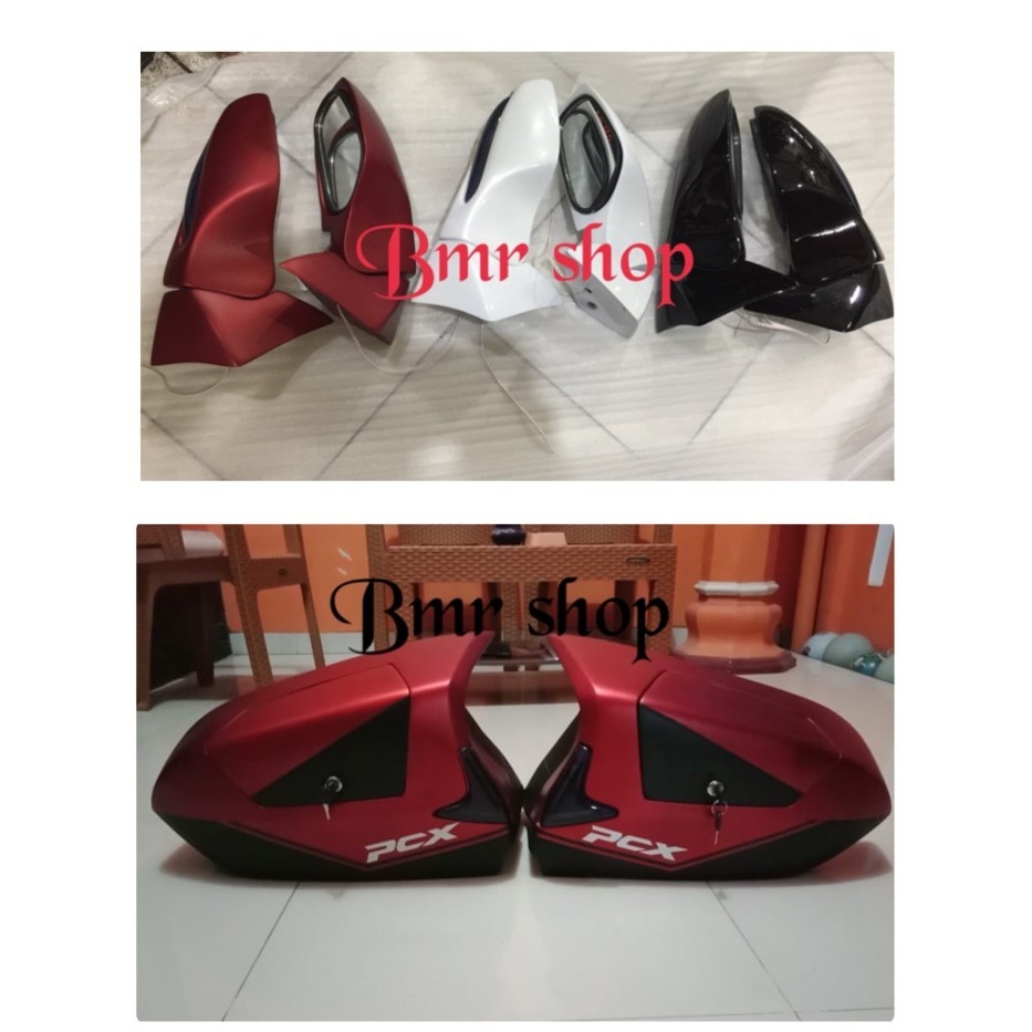 Paket modif spion lipat dan box samping/side box pcx 150 lokal 2018