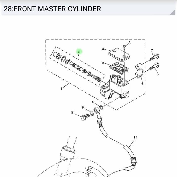 SEAL SIL MASTER REM DEPAN KIT RX KING LAWAS ORIGINAL. 23L-W0041-00.