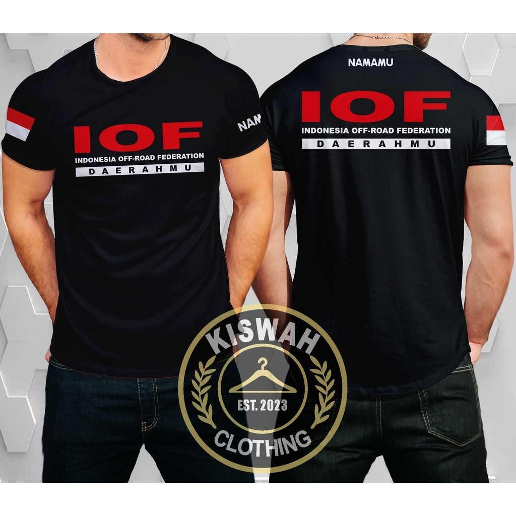 Kaos Tshirt IOF Indonesia Off-Road Federation Request Nama dan  Daerahmu Baju Distro